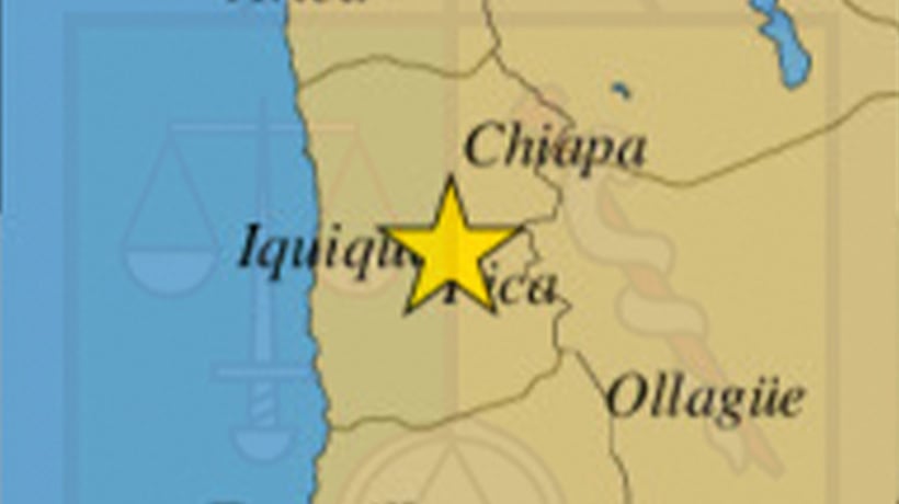 Sismo 5.8 con epicentro al N de Pica zapateó la madrugada del 19 de septiembre la Región de Tarapacá