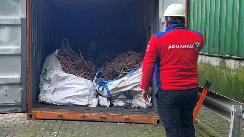 Aduana ha incautado desde los puertos del Biobío casi 153 toneladas de cobre robado