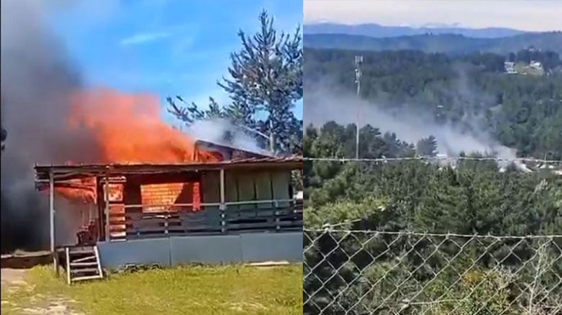 [VIDEO] Se controló propagación: incendio consumió una vivienda en Laguna Verde