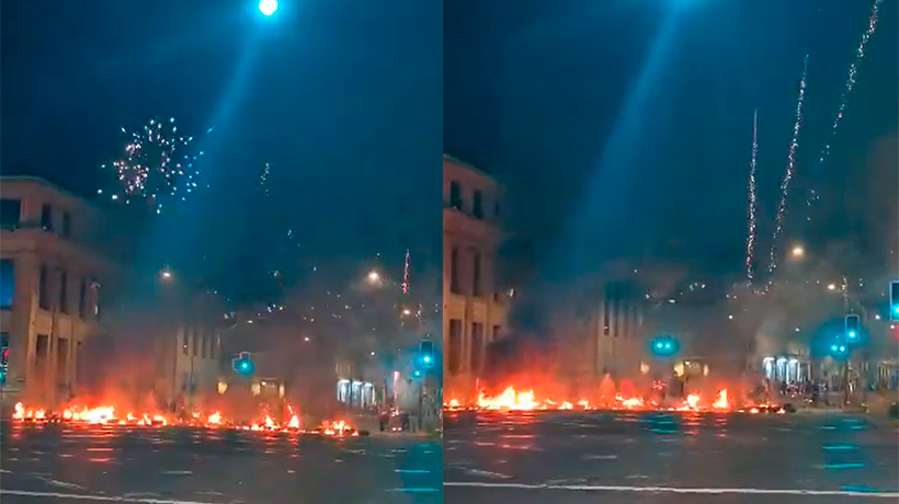 [VIDEO] Luego de manifestación con barricadas incendiarias: estibadores de Valparaíso lograron acuerdo con Ultraport