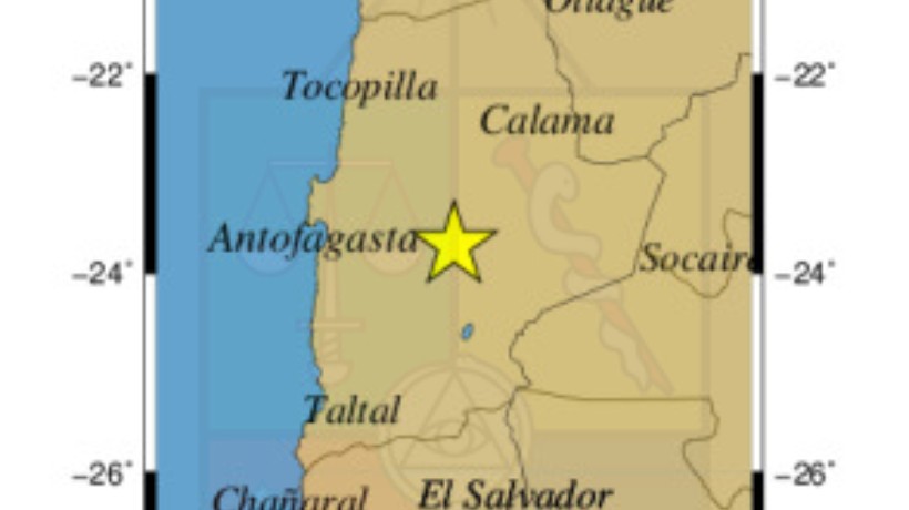 Sismo de magnitud 5,1 registró durante la madrugada la Región de Antofagasta
