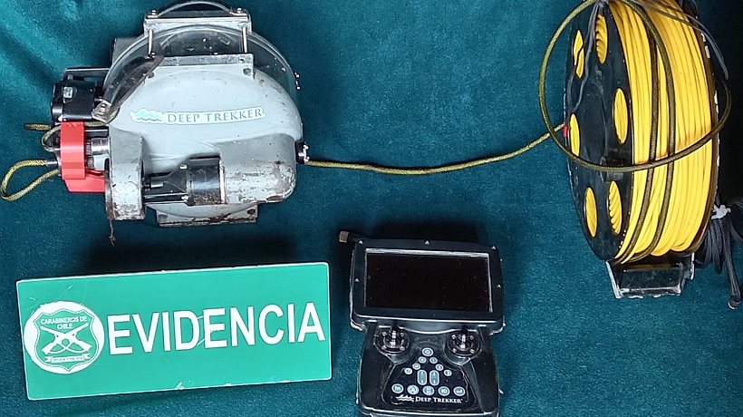 Cocinero de salmonera fue detenido en Hualaihué por robo de un robot submarino