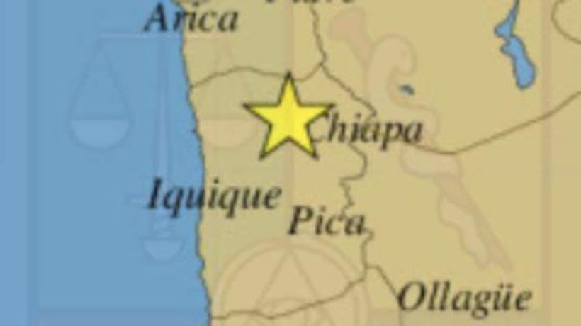 Sismo de 5.3 se registró esta tarde en la Región de Tarapacá