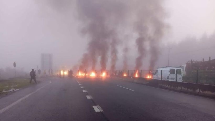 Dos detenidos dejó cortes de ruta en Curanilahue