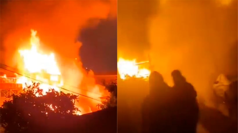[VIDEO] Incendio destruyó cuatro casas en Viña del Mar