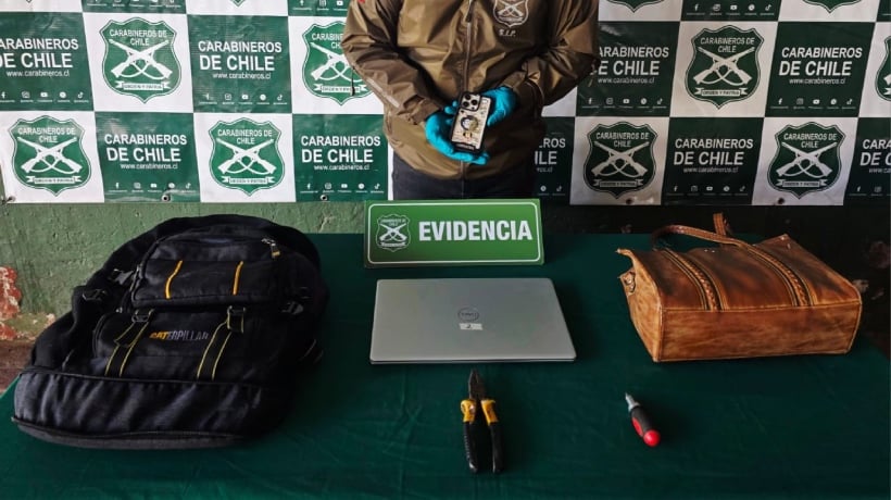 Carabinero de franco detuvo a ladrón que robaba en oficina en Los Andes