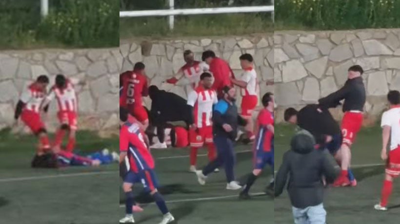 [VIDEO] Partido de fútbol amateur terminó en batalla campal en Viña del Mar