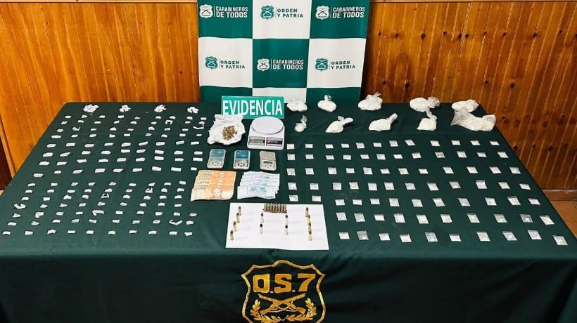 Detienen a 3 sujetos por tráfico de drogas en dos operativos realizados en Chillán y San Nicolás