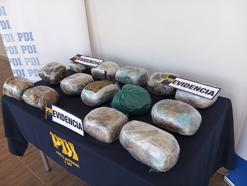 Los Ríos: PDI incauta más de 70 millones de pesos en drogas