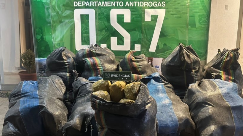 La Ligua: OS7 incautó 316 kilos de marihuana en operativo de la Ruta 5 Norte