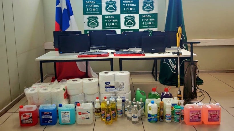 Carabineros recuperó especies robadas desde escuela rural El Torreón en San Carlos