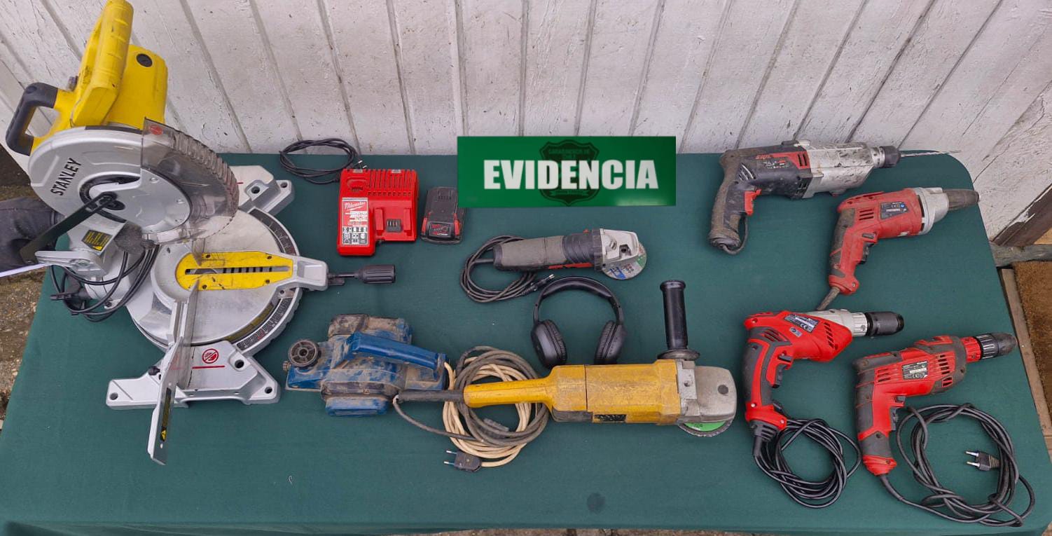 Carabineros detuvo a cinco personas por el delito de receptación