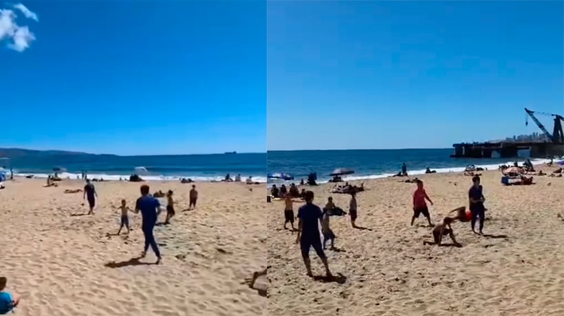 [VIDEO] Sorprenden a seleccionados de Corea del Sur compartiendo amistosa 'pichanga' con niños en Viña del Mar