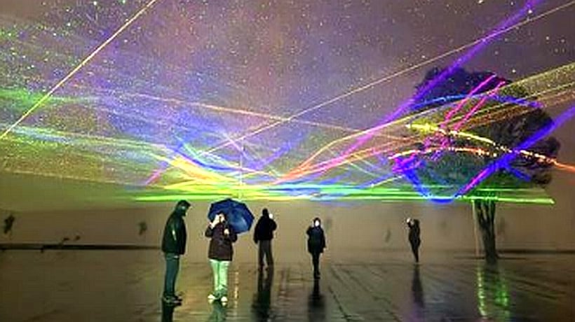 Con éxito probaron nuevo show de luces en la Costanera de Puerto Montt