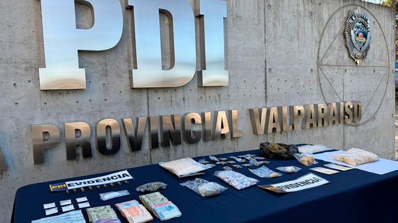 Cuatro integrantes de clan familiar dedicado al tráfico de drogas fueron detenidos en Valparaíso