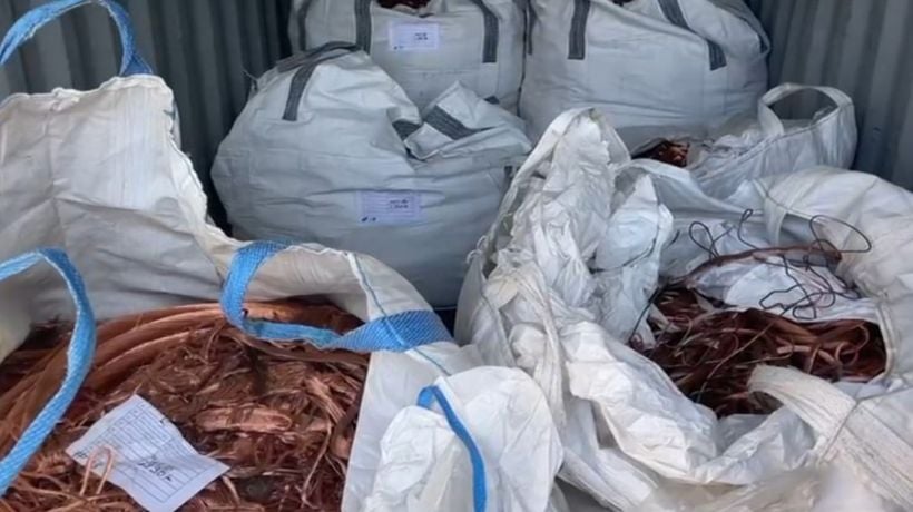 [VIDEO] Devuelven 21 toneladas de cobre a empresas que denunciaron robo de cables en Tarapacá