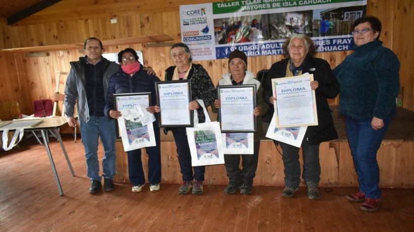 Quinchao: Realizan cierre del taller telar María para personas mayores Quinchao: Realizan cierre del taller telar María para personas mayores
