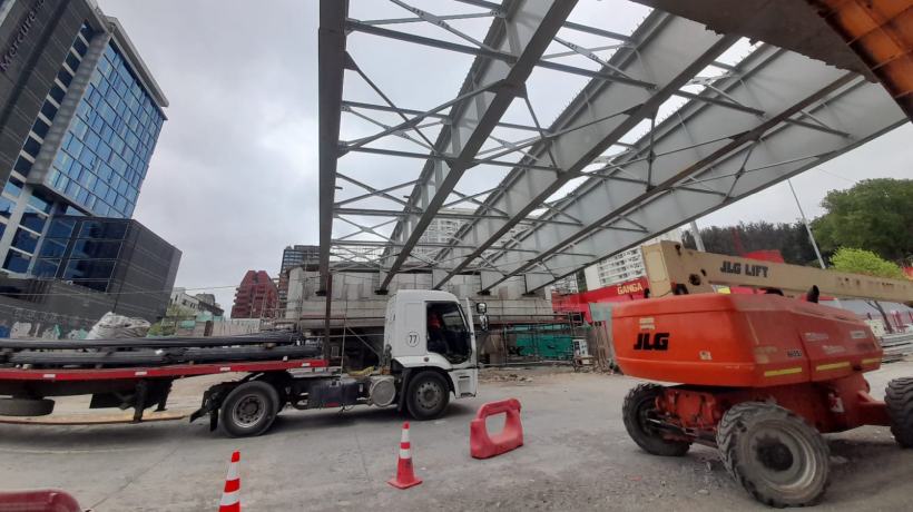 Concepción: instalan el 100% de las vigas en viaducto Chacabuco