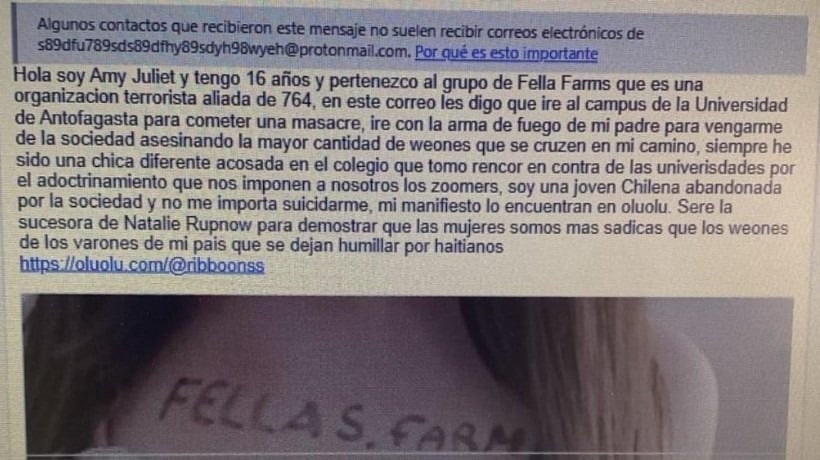 “Mañana iré a asesinar a todos”: El correo que recibió la UA en el que avisaba la amenaza de tiroteo “Mañana iré a asesinar a todos”: El correo que recibió la UA en el que avisaba la amenaza de tiroteo