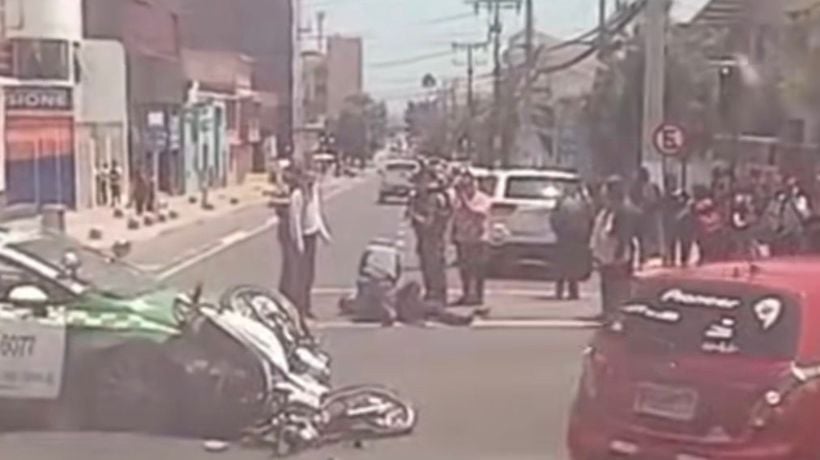 Colisión entre vehículo policial y motocicleta se registra en céntrica intersección de Antofagasta Colisión entre vehículo policial y motocicleta se registra en céntrica intersección de Antofagasta