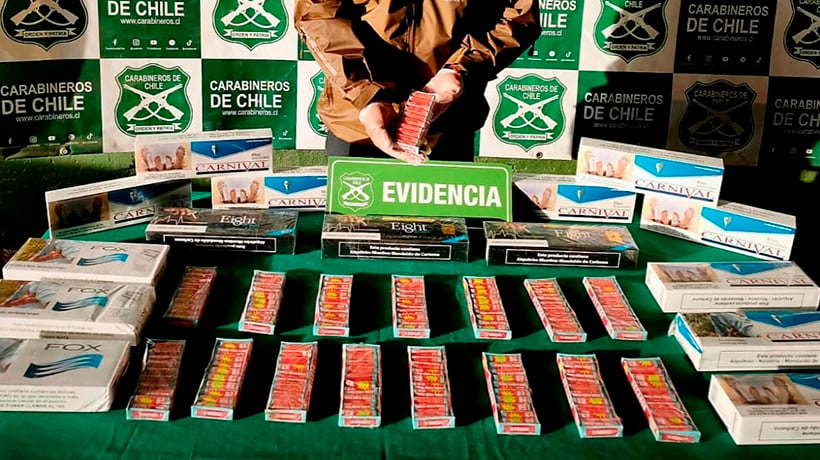 Decomisaron fuegos artificiales y cigarros de contrabando desde minimarket en Los Andes Decomisaron fuegos artificiales y cigarros de contrabando desde minimarket en Los Andes