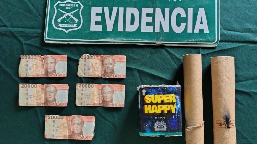 Detienen a joven por manipular fuegos artificiales y portar billetes falsos en Reñaca Alto Detienen a joven por manipular fuegos artificiales y portar billetes falsos en Reñaca Alto