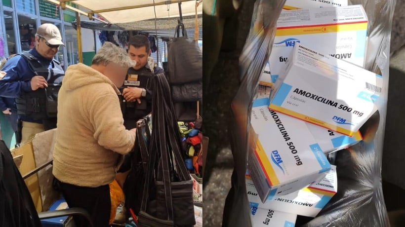 Inspectores municipales detienen a ambulante que comercializaba ilegalmente medicamentos en Feria Pinto Inspectores municipales detienen a ambulante que comercializaba ilegalmente medicamentos en Feria Pinto