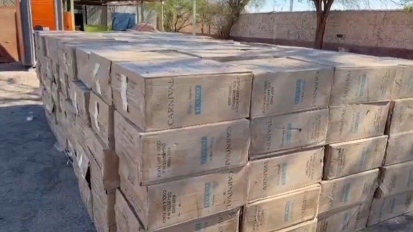 Carabineros de María Elena incauta más de 500 mil cajetillas de cigarrillos de contrabando Carabineros de María Elena incauta más de 500 mil cajetillas de cigarrillos de contrabando