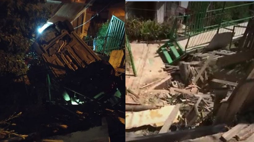 Tres delincuentes quedaron atrapados en vehículo volcado tras fallido robo en Viña del Mar Tres delincuentes quedaron atrapados en vehículo volcado tras fallido robo en Viña del Mar