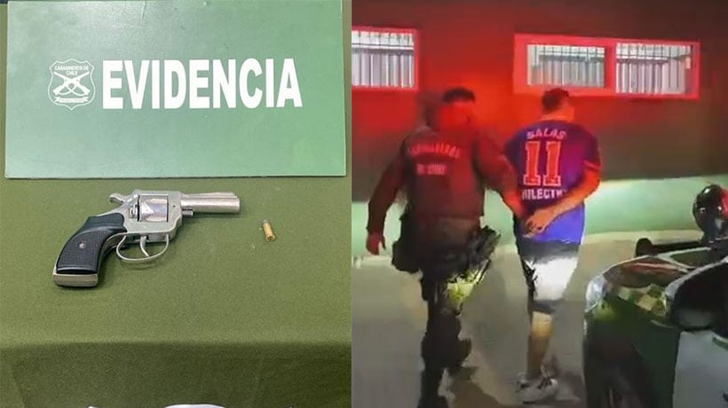 Carabineros detiene a hombre tras ser sorprendido con un arma en San Felipe