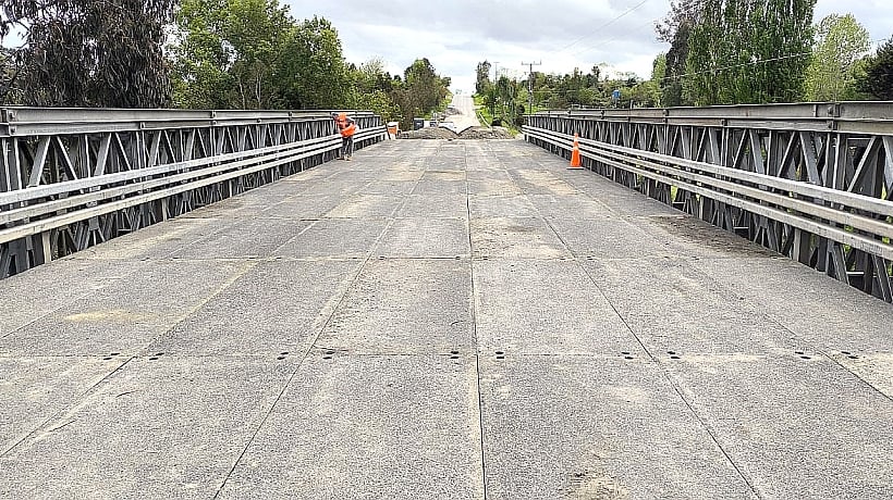 Habilitaron puente mecano en la Ruta V-500 de Puerto Varas