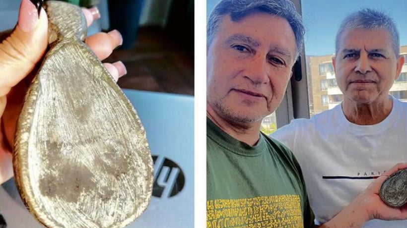 Grupo de jóvenes encontró una antigua cuchara de piedra en medio de un bosque