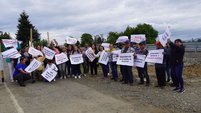 Pitrufquén: con protesta alcaldesa y dirigentes del sector Huefel piden al MOP que cumpla fallo de la Suprema