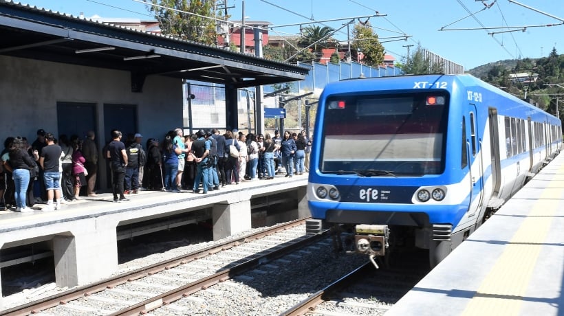 Tren Limache-Puerto realizará una nueva prueba con pasajeros en Estación Valencia
