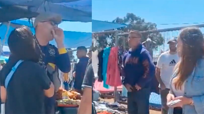 [VIDEO] Hincha de Everton encaró a Camila Flores en feria de Viña del Mar