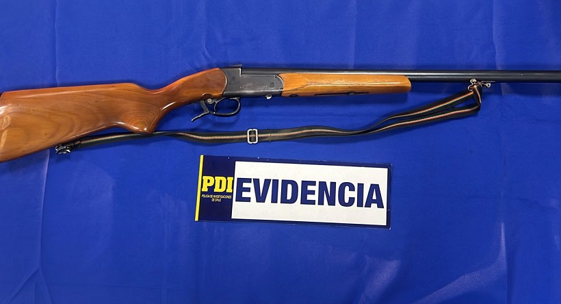PDI recupera escopeta en Padre Las Casas con su permiso de inscripción cancelado
