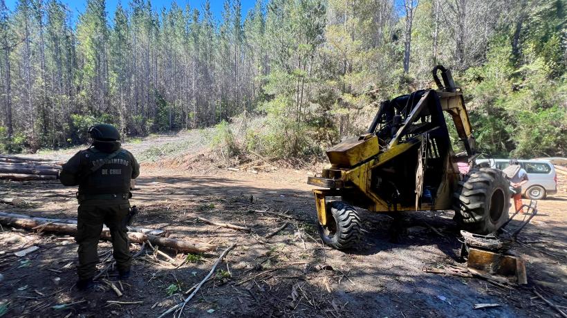 Condenan nuevo ataque incendiario en el Biobío: Hubo dos vehículos y una maquinaria forestal afectadas
