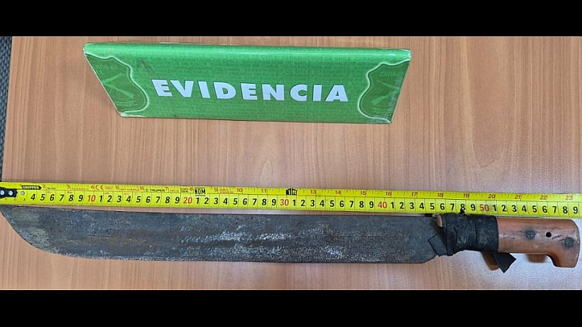 Ancud: atrapan a joven por porte de machete gigante en ronda preventiva