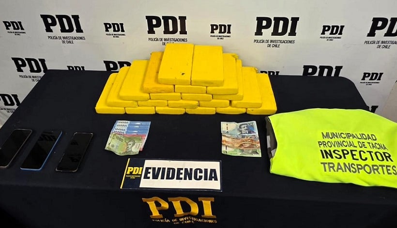 Ocultaban droga en estanque de vehículo: detienen a dos imputados peruanos portando más de 21 kilos de cocaína en Arica