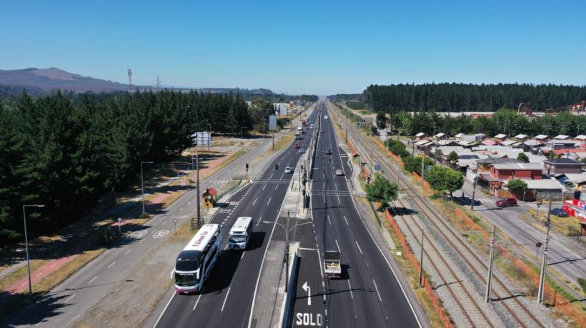Habilitan nuevo tramo de terceras pistas en Ruta 160 en San Pedro de la Paz