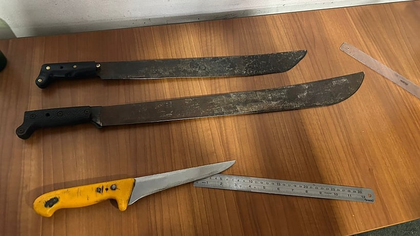 Adolescente fue detenido en sector Valle Volcanes de Puerto Montt portando dos machetes y un cuchillo