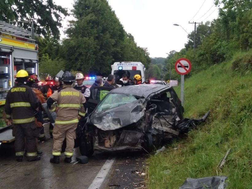 Un fallecido deja triple colisión entre Villarrica y Pucón
