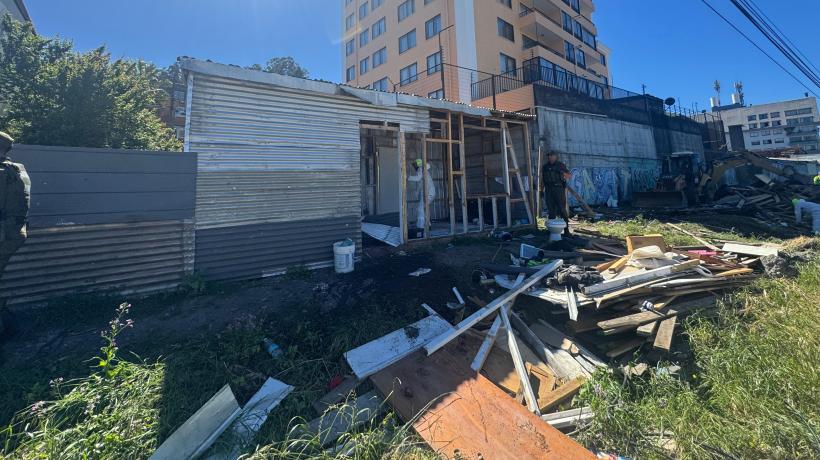 Concepción: municipio ejecutó operativo para recuperar terreno en el sector Pedro de Valdivia