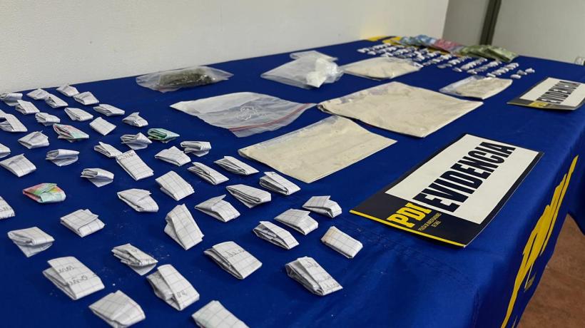 Detuvieron a un hombre que secaba droga en el techo de su casa en Lota: se incautaron más de 7 mil dosis
