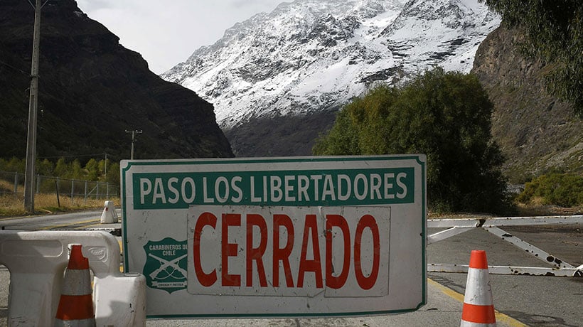 Anuncian cierre preventivo del paso Los Libertadores por trabajos de mantenimiento