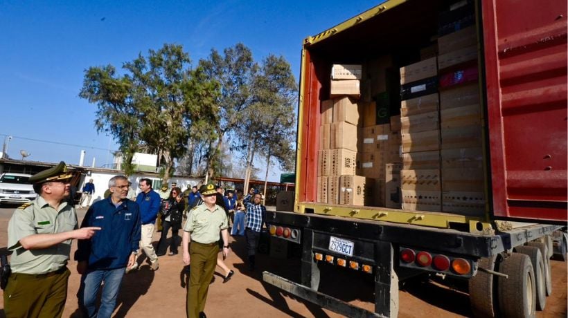 $1000 millones en cigarrillos incautó Carabineros en ruta internacional de Arica