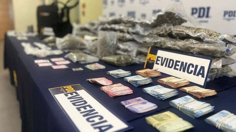 En dos procedimientos policiales: PDI de Temuco saca de circulación $150 millones en droga