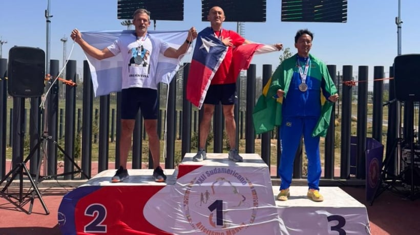 Atleta de Maullín ganó medallas de oro y plata en el Sudamericano Máster de Santiago