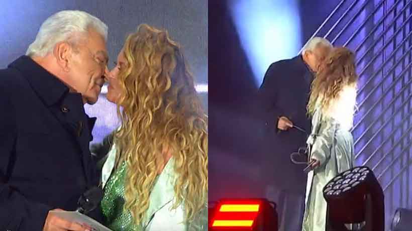 [VIDEO] Con coqueto beso a Don Francisco: así fue el show de Paulina Rubio en la Teletón