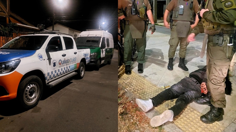 Quillota: tres detenidos en dos robos consecutivos durante la madrugada en El Sendero y Altos de Yungay